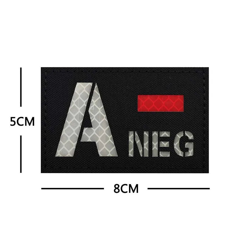 BLOOD TYPE PATCH 2"x3"
