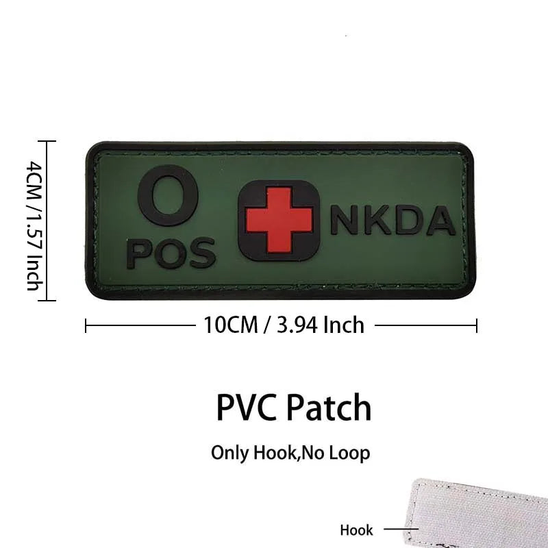 PVC BLOOD TYPE PATCH
