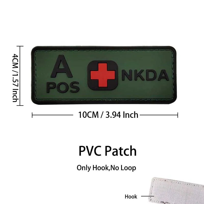 PVC BLOOD TYPE PATCH