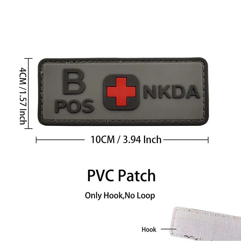PVC BLOOD TYPE PATCH