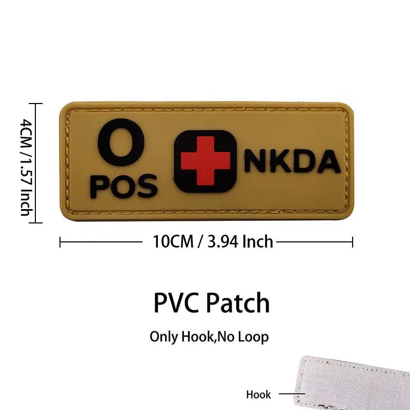 PVC BLOOD TYPE PATCH