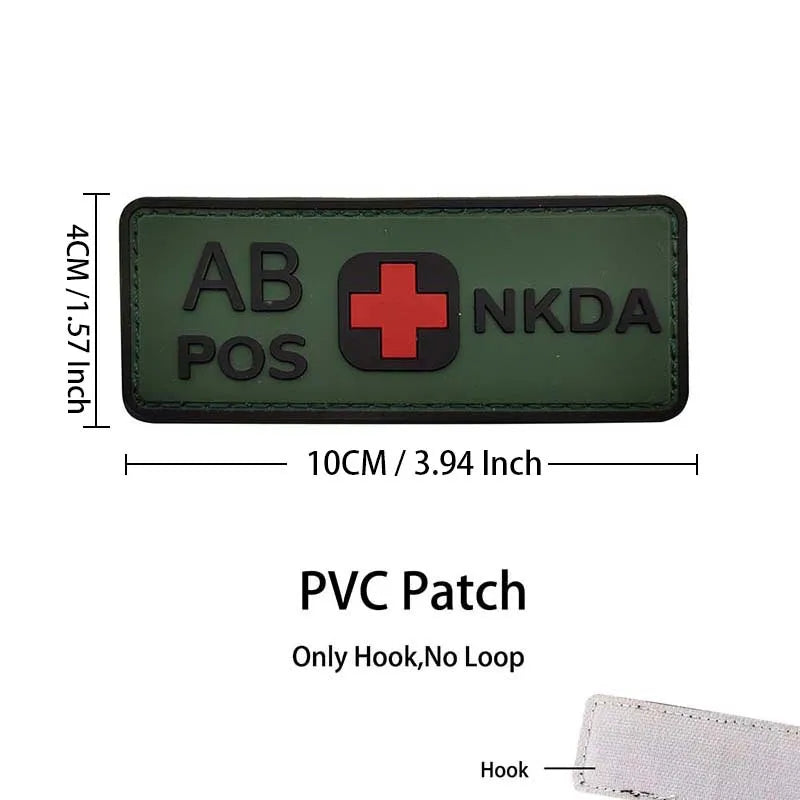 PVC BLOOD TYPE PATCH