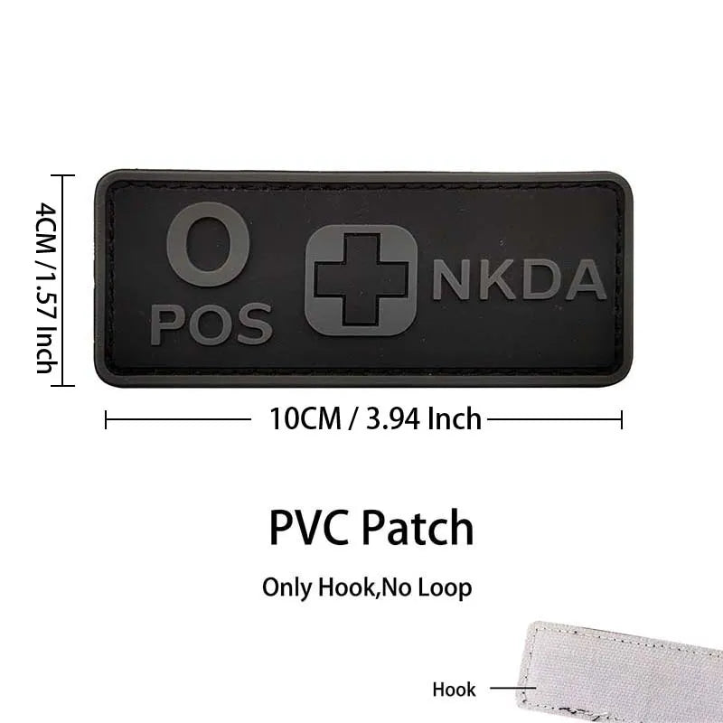 PVC BLOOD TYPE PATCH