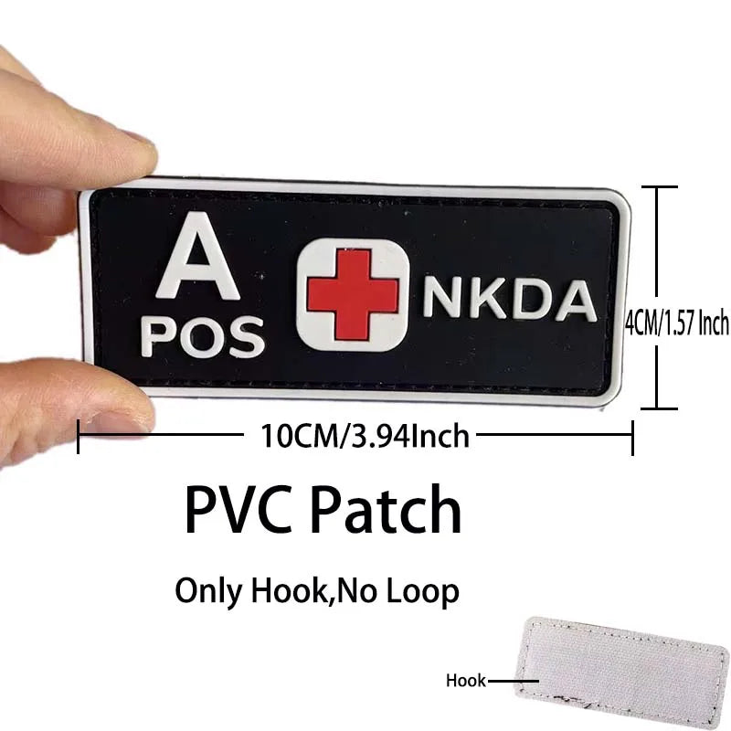 PVC BLOOD TYPE PATCH