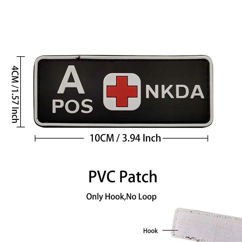PVC BLOOD TYPE PATCH