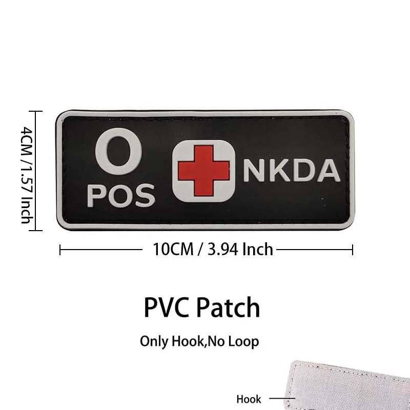 PVC BLOOD TYPE PATCH