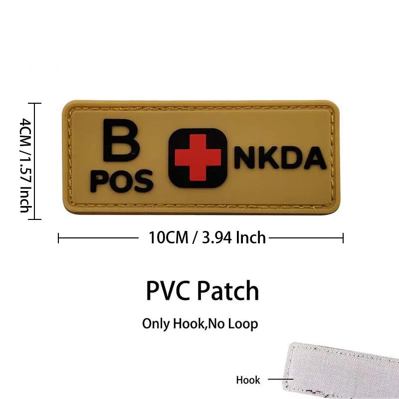 PVC BLOOD TYPE PATCH