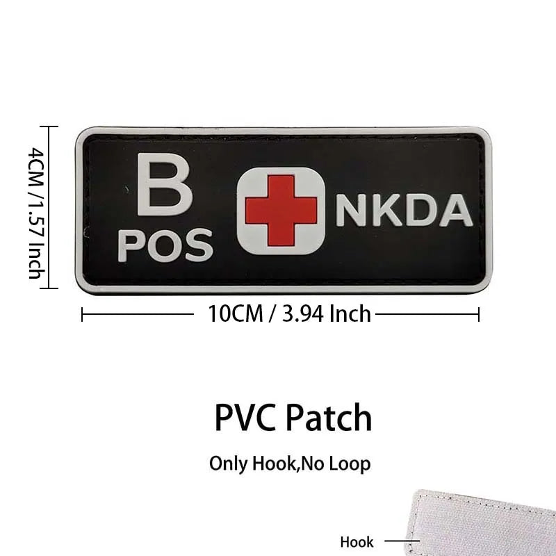 PVC BLOOD TYPE PATCH