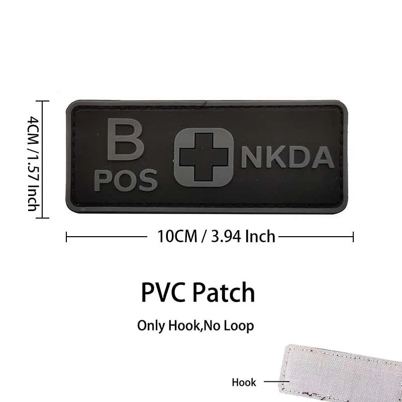 PVC BLOOD TYPE PATCH