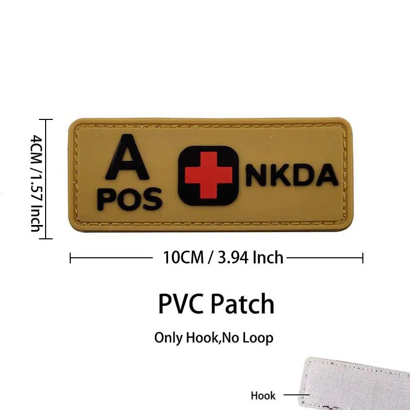 PVC BLOOD TYPE PATCH