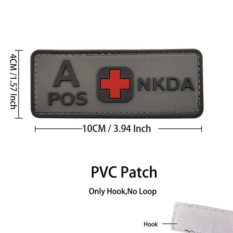 PVC BLOOD TYPE PATCH
