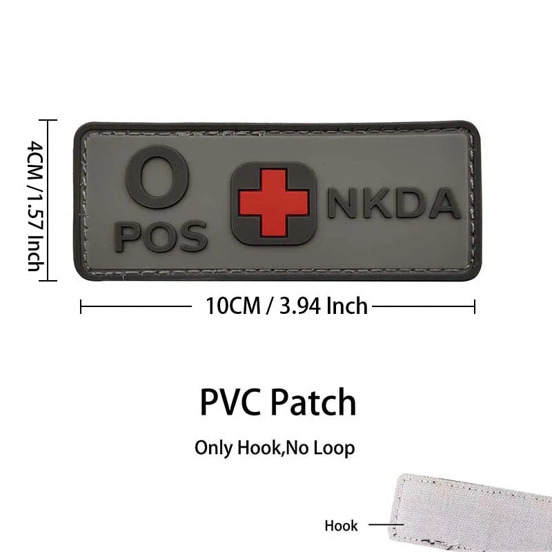 PVC BLOOD TYPE PATCH