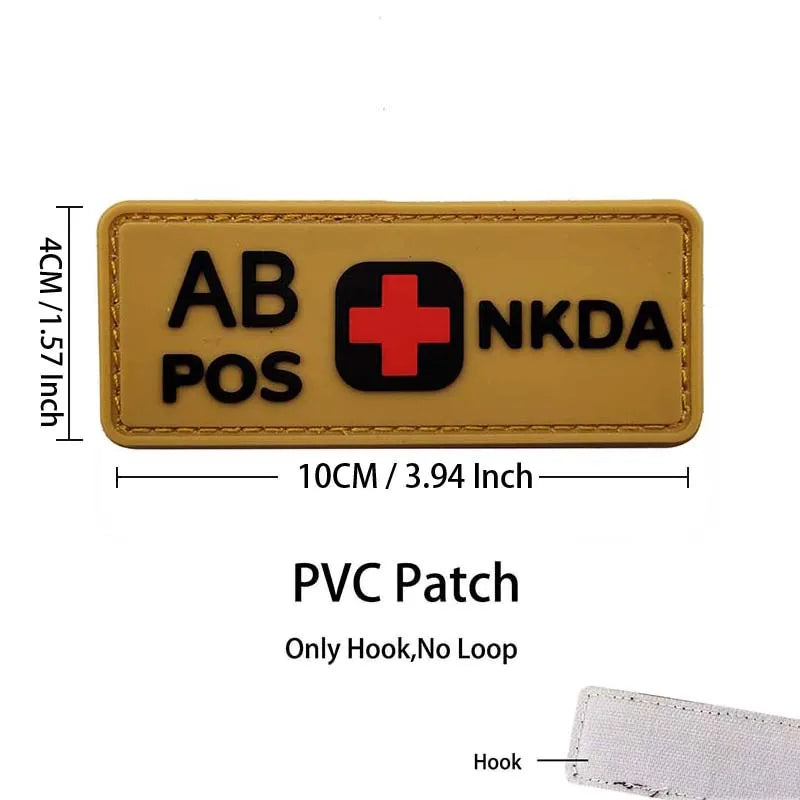 PVC BLOOD TYPE PATCH