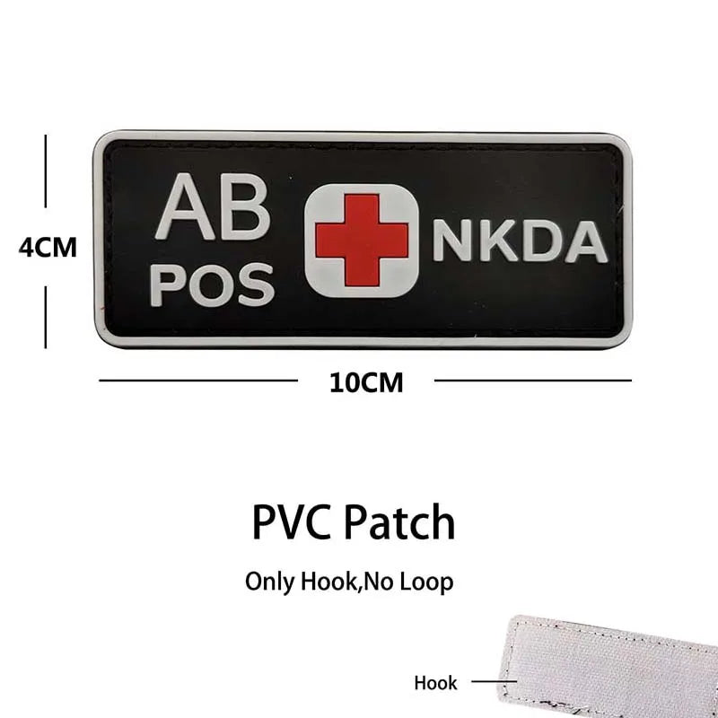 PVC BLOOD TYPE PATCH