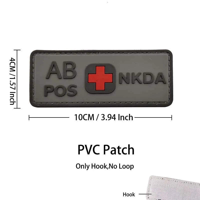 PVC BLOOD TYPE PATCH